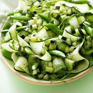 Atkins Sautéed Snap Peas and Cucumbers with Shallot and Dill 